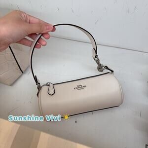NWT Coach CR830 Nolita Refine Calf Leather Barrel Bag Wristlet Chalk